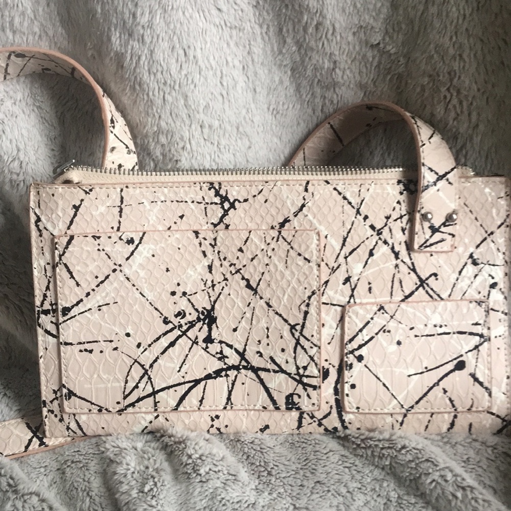 Splatter paint baby pink crossbody bag